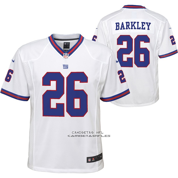Camiseta NFL Game Nino New York Giants Saquon Barkley Blanco